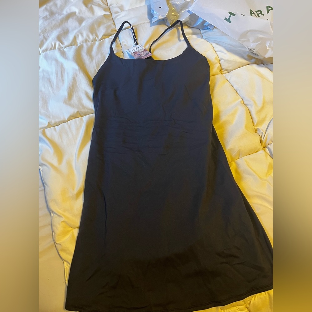 Black Halara sporty dress with built-in shorts!